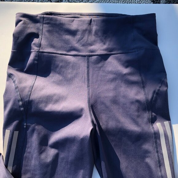 Adidas Running Primegreen Hi Waisted 7/8 Leggings Aeroready Blue + Gray Sz S NWT - Picture 6 of 14